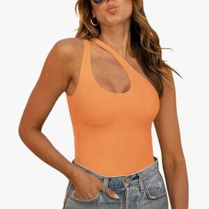 Orange One-Shoulder Women's Top